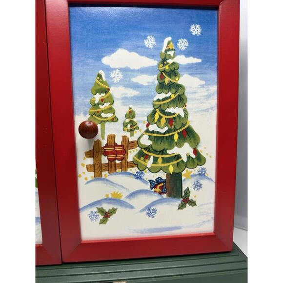 Vintage 2003 Thomas Pacconi Classics Christmas Wooden Advent Calendar w/ Drawers - Picture 5 of 9